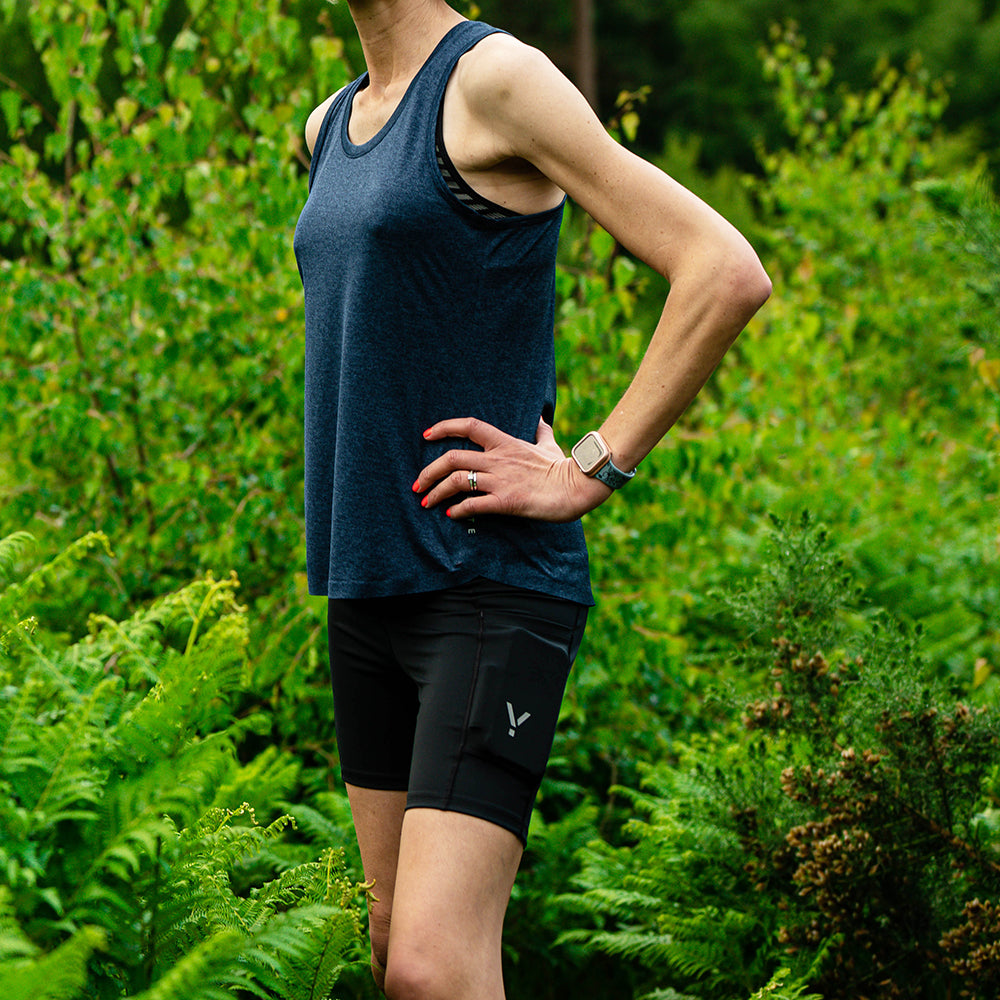 Womens Stellar Tech Singlet (Navy)