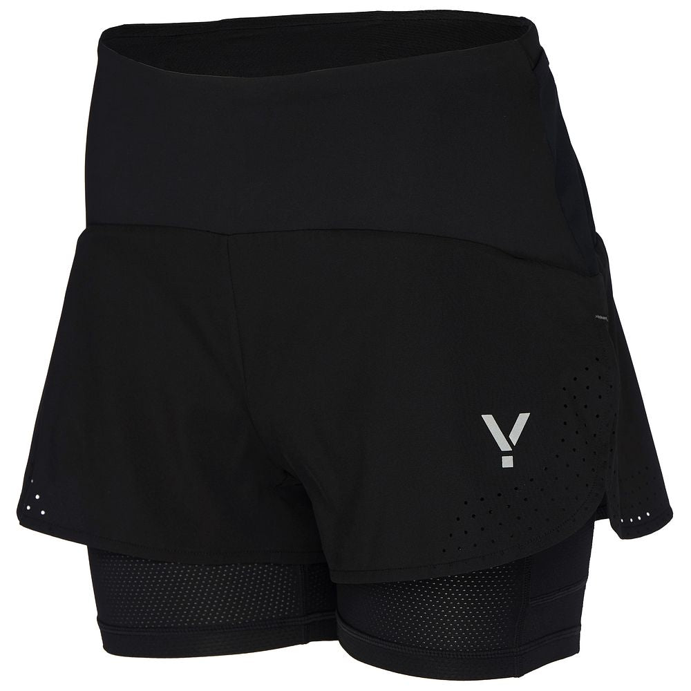 Womens Tern 2-in-1 Trail Shorts (Black)