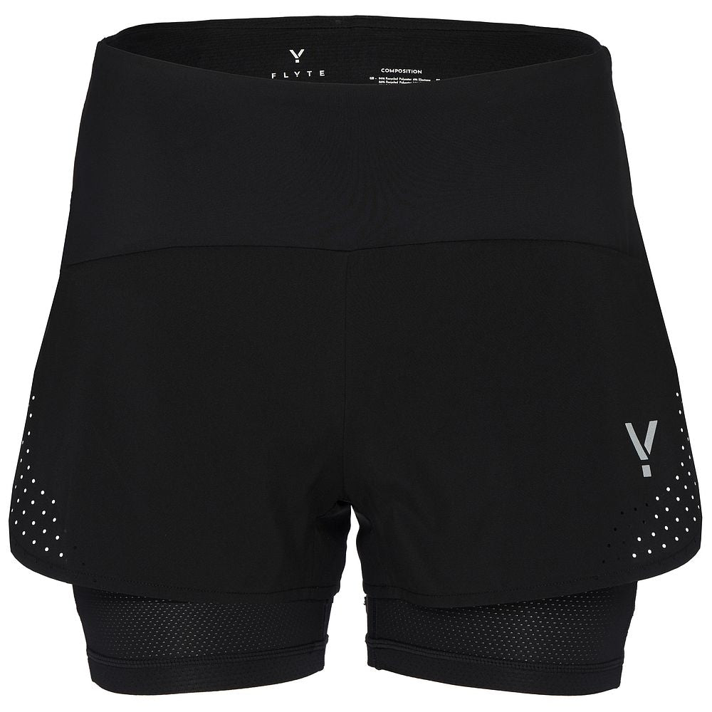 Womens Tern 2-in-1 Trail Shorts (Black)