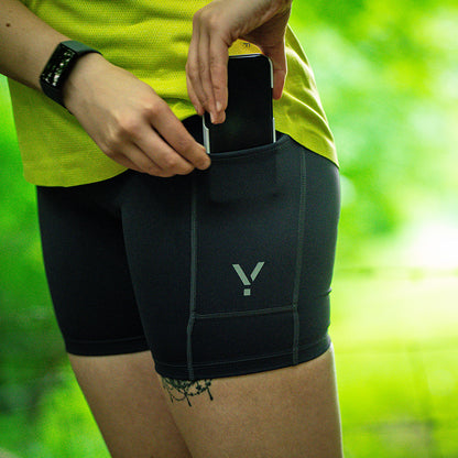 Womens Gaia Tight Shorts (Graphite)